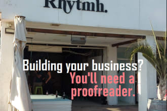 proofread, copy edit and write copy in UK or US english