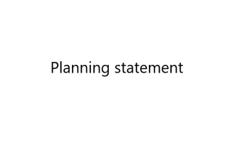 prepare planning statement for planning application