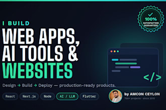 build custom web apps, ai tools, websites and mobile apps