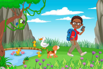 do african american children story book illustration