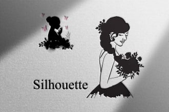create any object into silhouette logo vector illustration