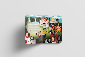 make a unique childrens story book illustration