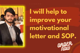 help to improve your motivational letters or sop