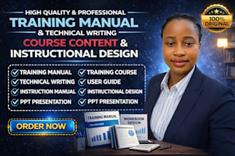 create training manual, training course, user manual, workbook, powerpoint