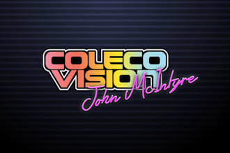 create a retro 80s video animation with your logo