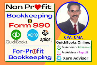 do nonprofit bookkeeping in quickbooks online, xero and aplos