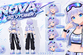 create your custom 3d vroid vtuber model with full rigging