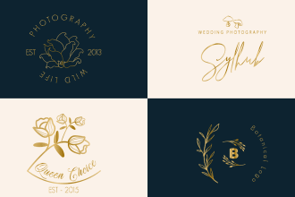 create a modern minimalist hand drawn botanical  boho floral line art logo