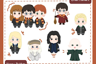 draw custom chibi cute fanart character