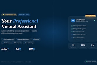 be your professional virtual assistant for admin, scheduling and research