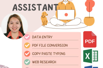 do data entry, email research, copy paste, virtual assistant