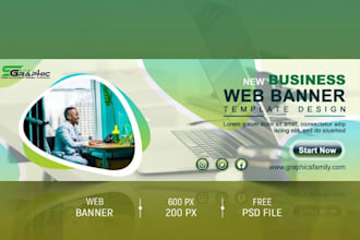 design a professional web banner, header, ads, cover