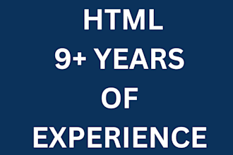 html from figma, PSD, xd or images, responsive, SEO, fast loading