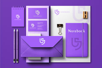 do logo design with full branding kit or stationery items