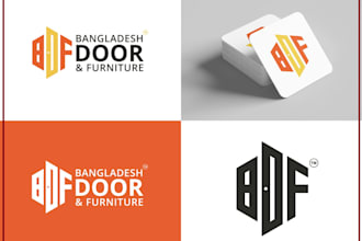 do a modern furniture doors logo design
