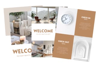 create a ready to edit airbnb welcome book template