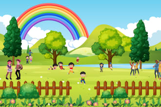 create 2d flat vector illustrations for you