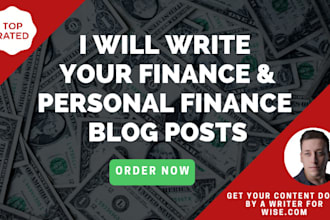 write blog posts about finance and personal finance
