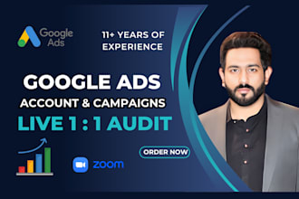 audit, optimize your google ads campaigns in 1 on 1 live consultancy session