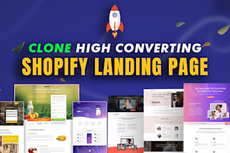 clone shopify landing page design with replo, gempages, or pagefly sales funnel