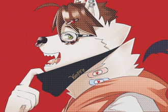 draw your furry character with my style