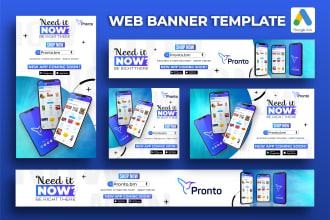 design modern google ads banner, web ad banner and display ad banner