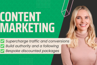 deliver monthly content marketing copywriting packages