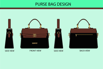 design any bags technical drawing and tech pack