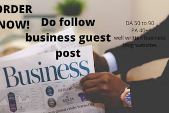 provide a high da business guest post  with do follow backlink