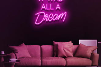 design 3d neon sign neon logo with acrylic effect