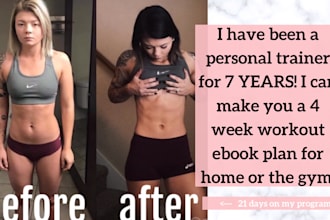 create a 4 week gym or at home workout plan for women