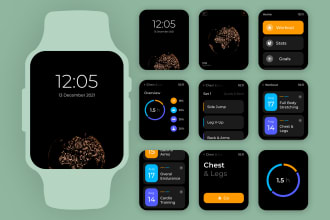 design and develop app UI UX for the smartwatch or apple watch