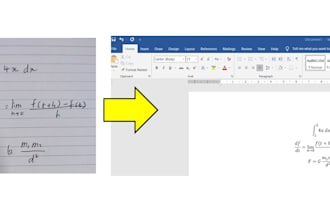 convert your handwritten equation into typing format