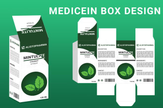 design product packaging, label, medicine box and layout