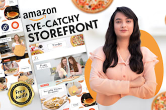 design a premium amazon storefront with custom graphics