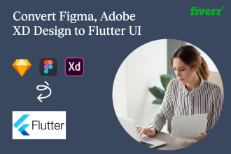 convert figma UI, adobe xd UI to flutter ui , flutter app UI design