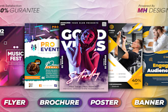 do graphic design including flyer, brochure, poster, banner