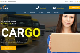 design logistics website, dispatch website, cargo and freight broker website