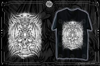 create black and white darkart for your bussiness