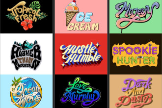 design font, lettering typography logo text for your merch