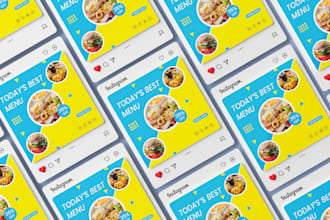 do creative social media post design, banner ads design