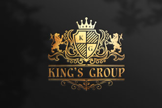 design luxury royal heraldic family crest and shield logo