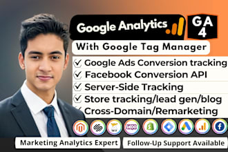 setup google analytics 4, ads conversion tracking, ga4, ecommerce tracking, GTM