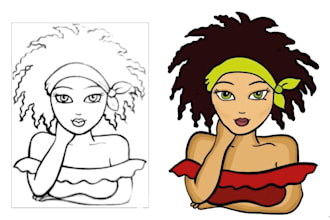 convert hand drawn logo or sketch into digital art or mascot