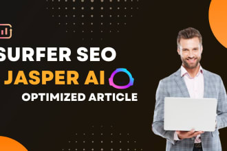 write surfer SEO optimized articles with jasper ai or jarvis
