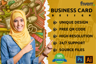 design unique business card and visiting card
