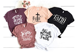 do custom typography christian t shirt and graphic design