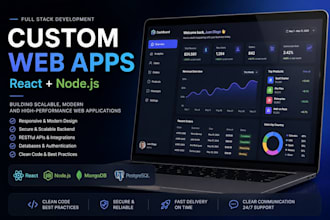 build a custom web app or saas with react and node js