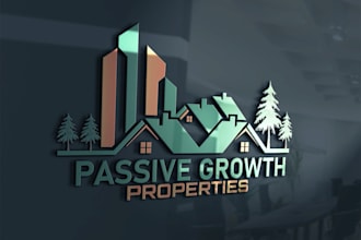 do flat minimalist 3d professional business logo design