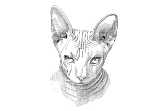 create crosshatch line art for animal or pets